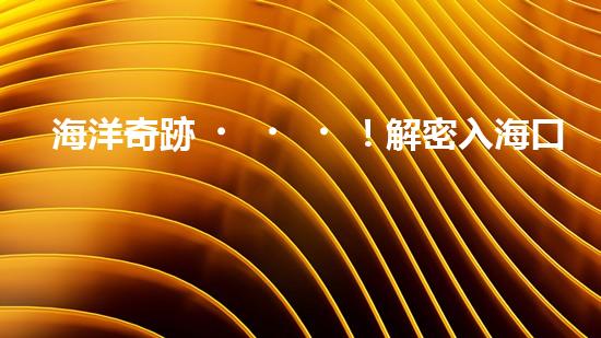 海洋奇跡！解密入?？谇逵僭O備，揭秘隱藏在深海中的驚人秘密！